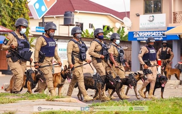 Ghana Police Unleashes Dog Patrols